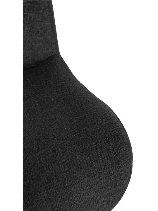 Scaun de bar Solon țesătură cromată, negru