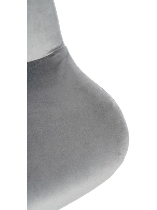 Scaun de bar Solon catifea cromata, gri Scaun de bar Solon catifea cromata, gri