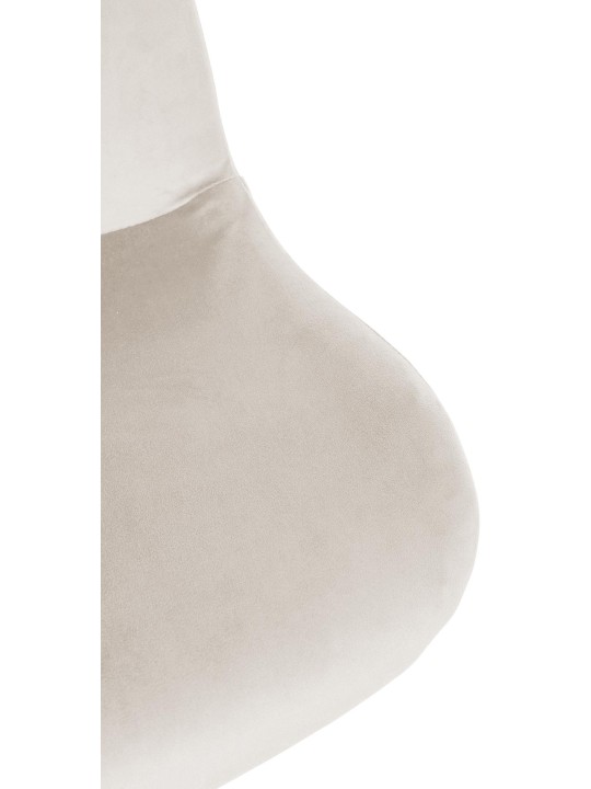 Scaun de bar Solon catifea cromata, crem