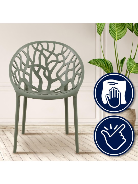 Set 4 scaune Hope, măsliniu