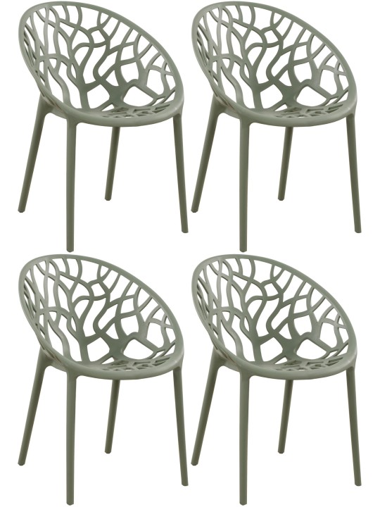 Set 4 scaune Hope, măsliniu