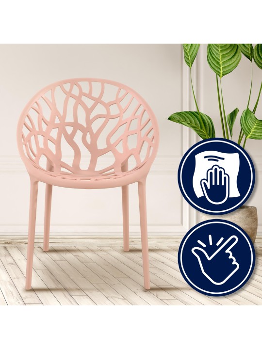 Set 4 scaune Hope, roz