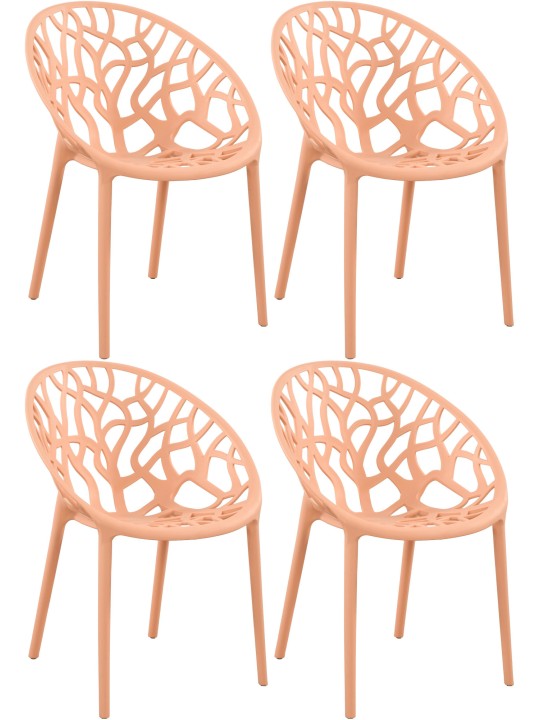 Set 4 scaune Hope, piersică