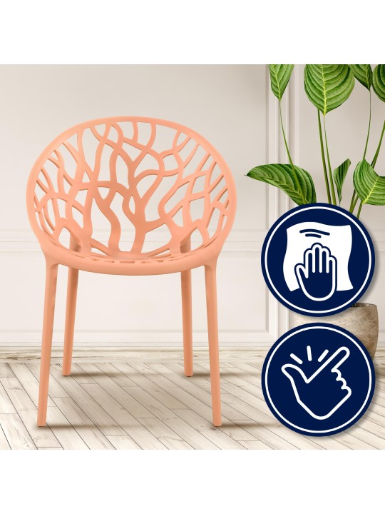 Set 4 scaune Hope, piersică