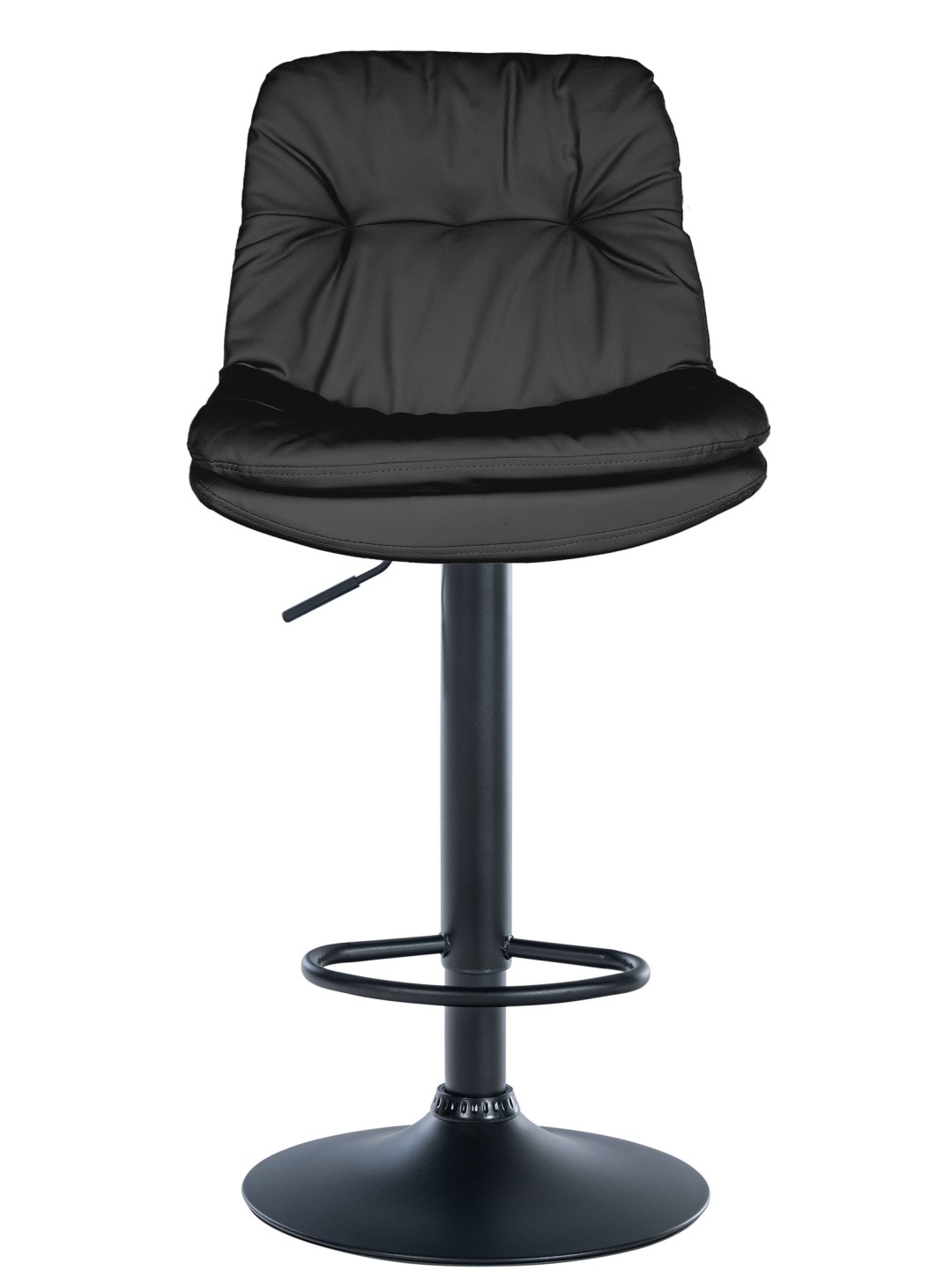 Scaun de bar Laurel imitatie piele, negru