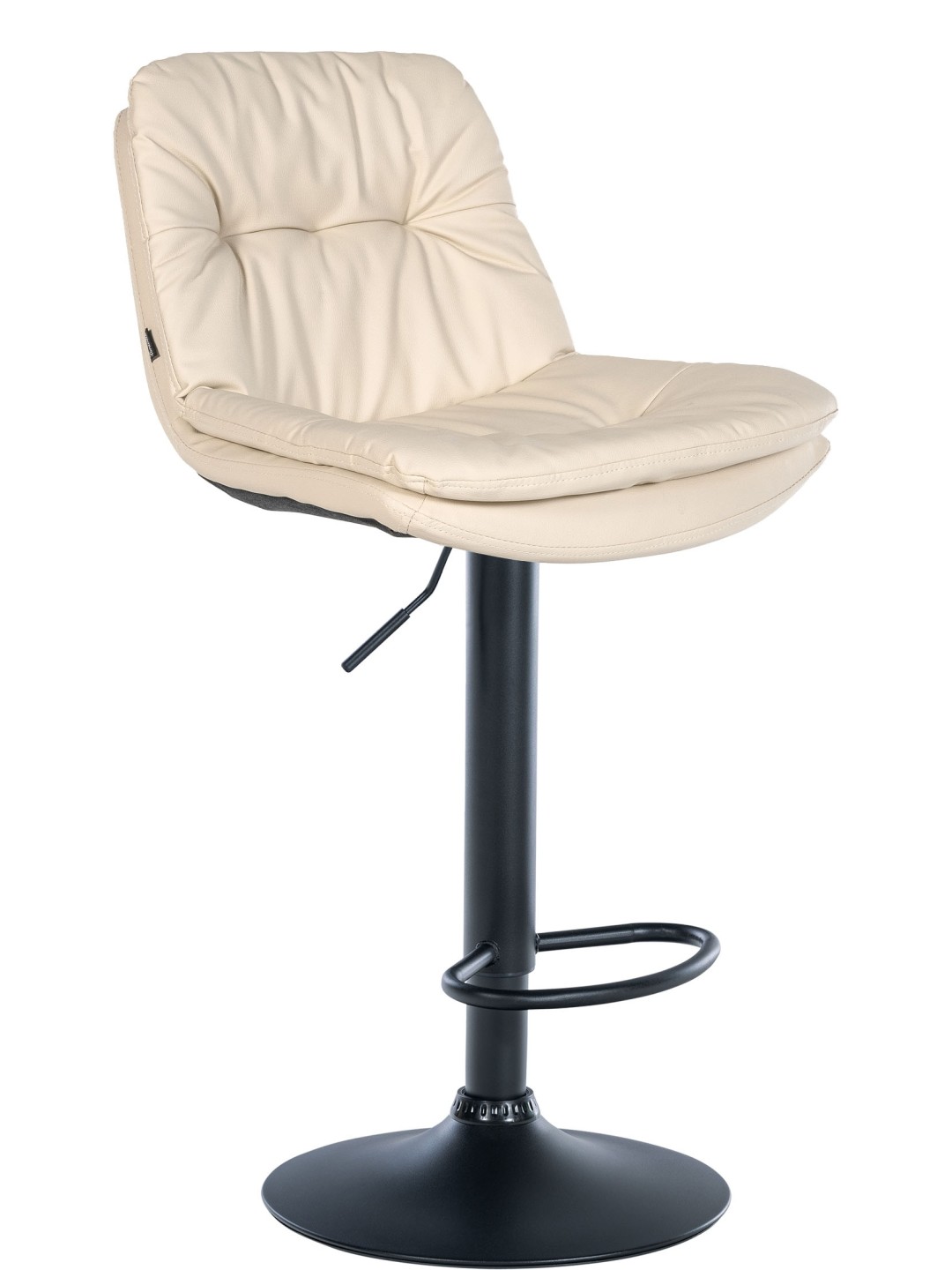 Scaun de bar Laurel imitatie piele, crem