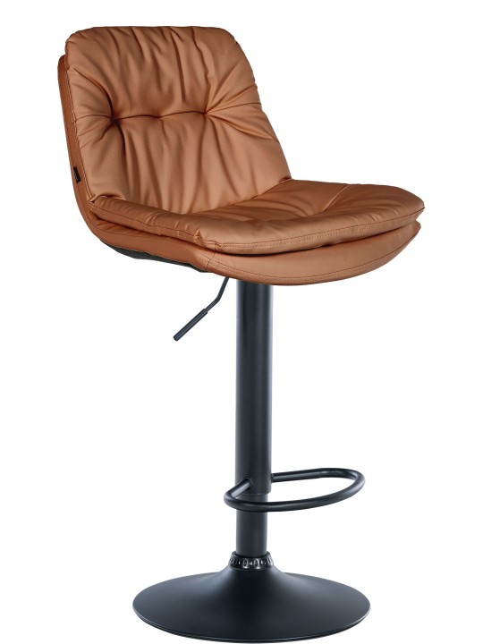 Scaun de bar Laurel imitatie piele, maro deschis