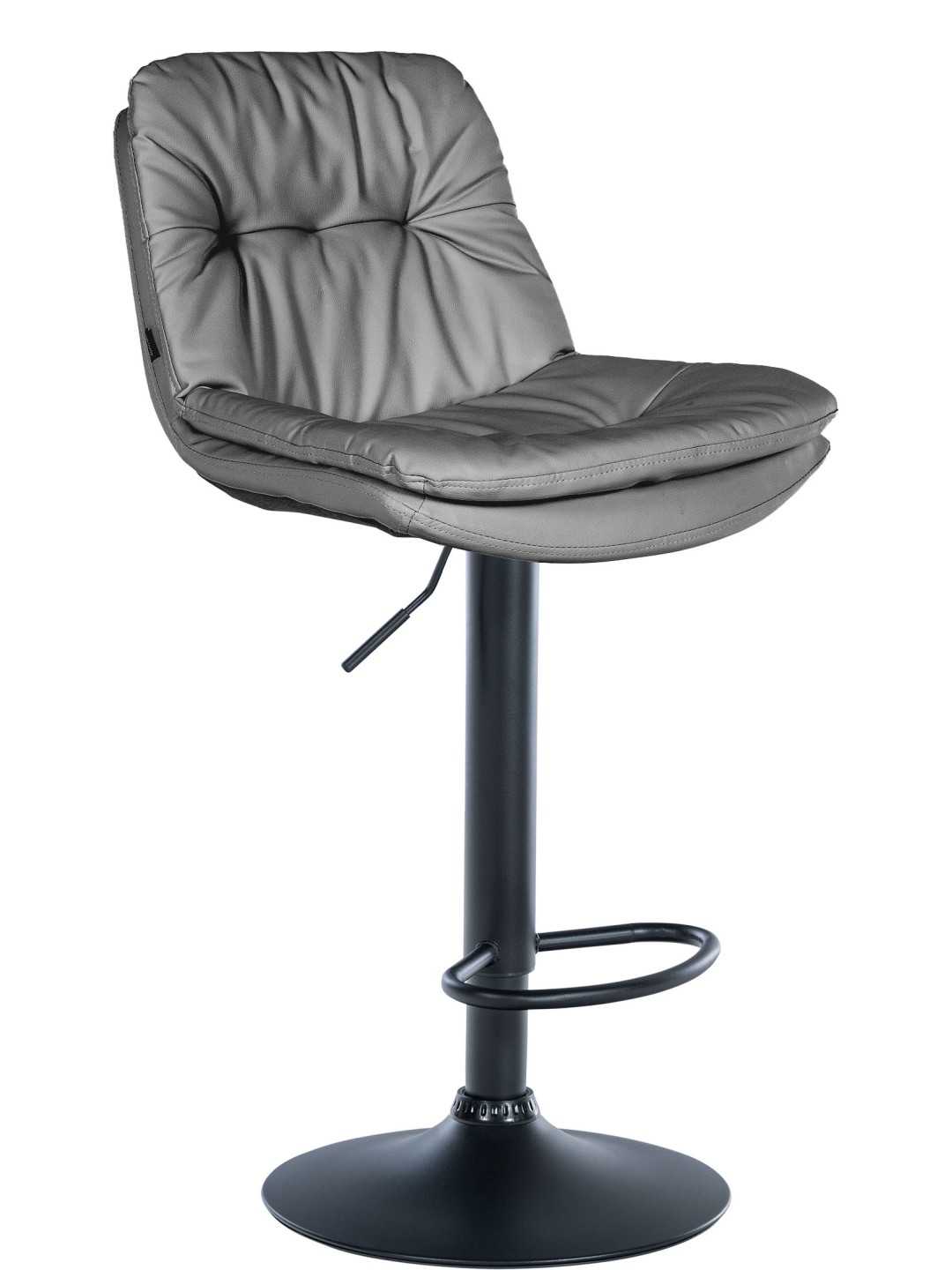 Scaun de bar Laurel imitatie piele, gri