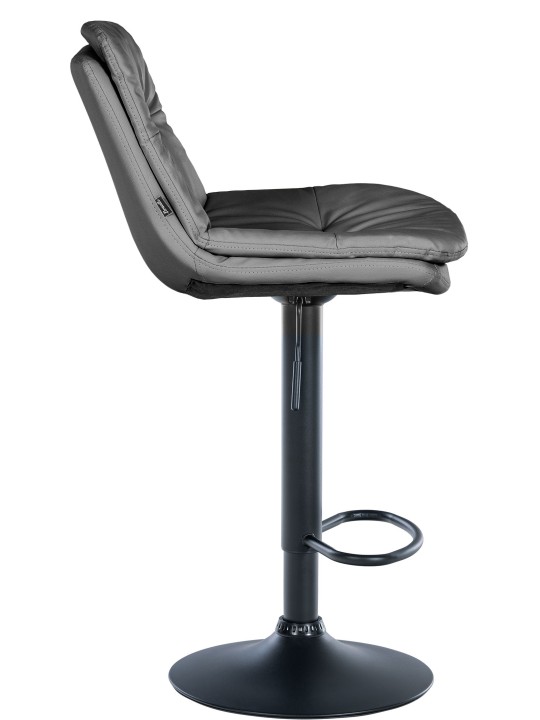 Scaun de bar Laurel imitatie piele, gri