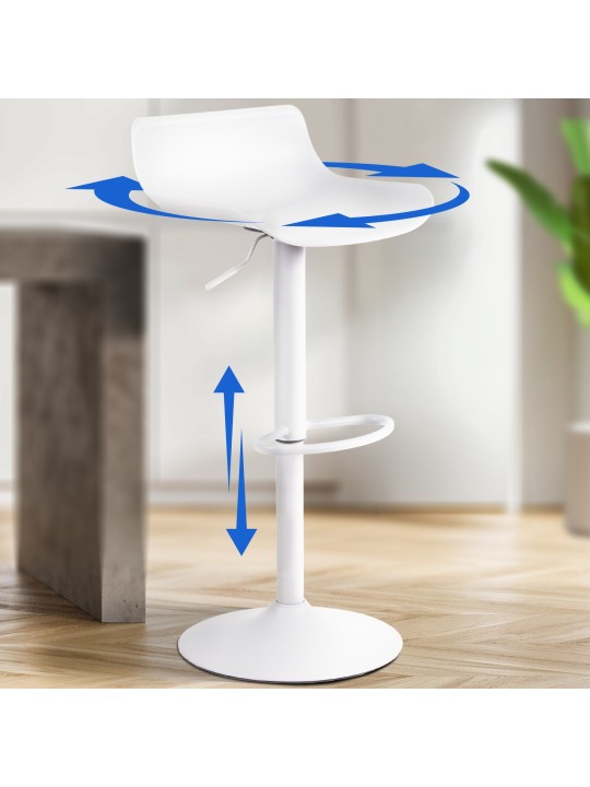 Set 2 scaune de bar Aveiro, alb