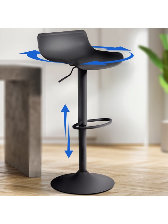 Set 2 scaune de bar Aveiro, negru