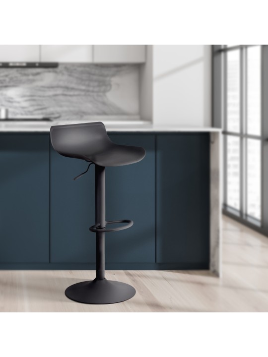 Set 4 scaune de bar Aveiro, negru