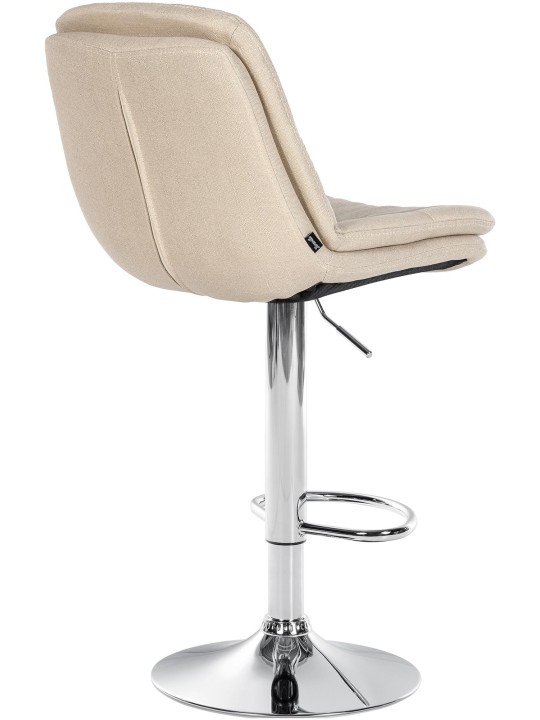 Scaun de bar Tesatura Laurel crom, crem