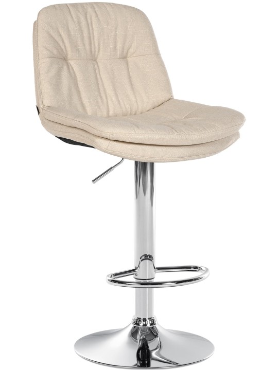 Scaun de bar Tesatura Laurel crom, crem