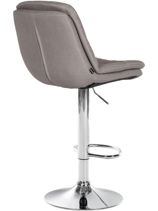 Scaun de bar Tesatura Laurel crom, gri
