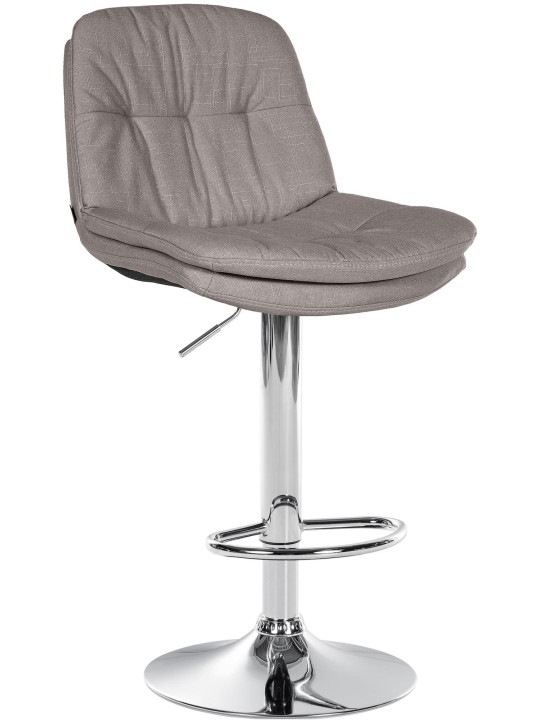 Scaun de bar Tesatura Laurel crom, gri
