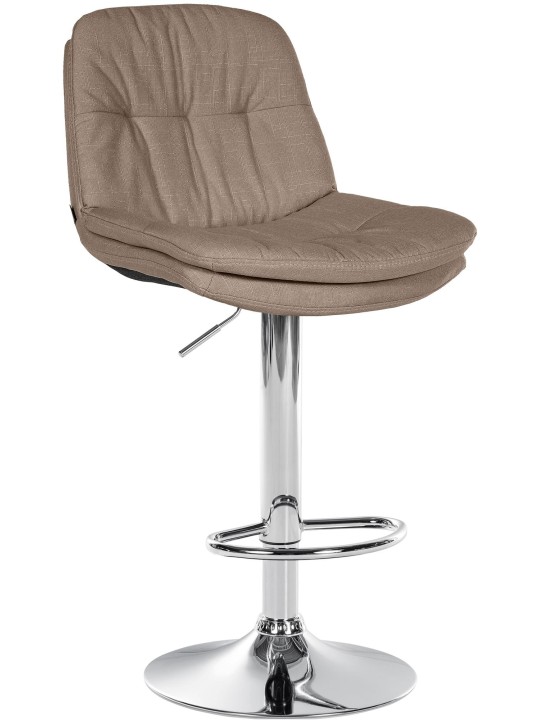 Scaun de bar Tesatura Laurel crom, taupe