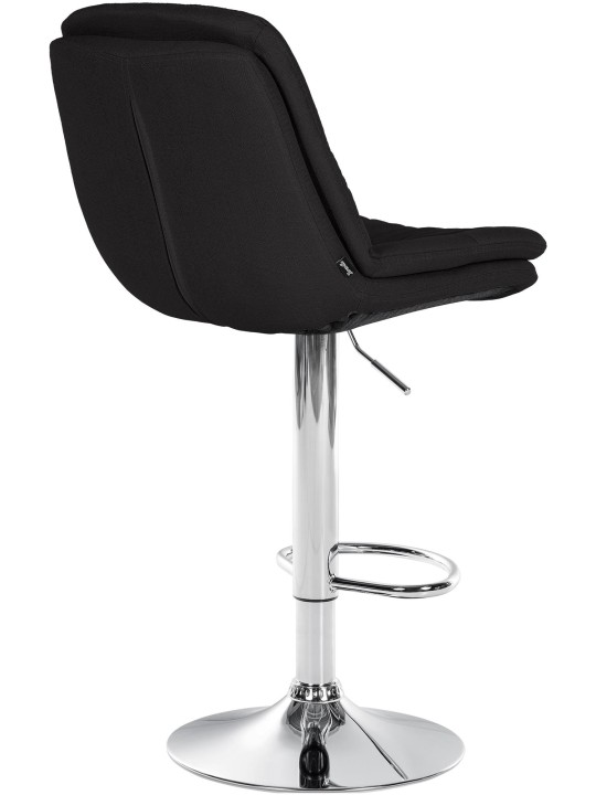 Scaun de bar Tesatura Laurel crom, negru