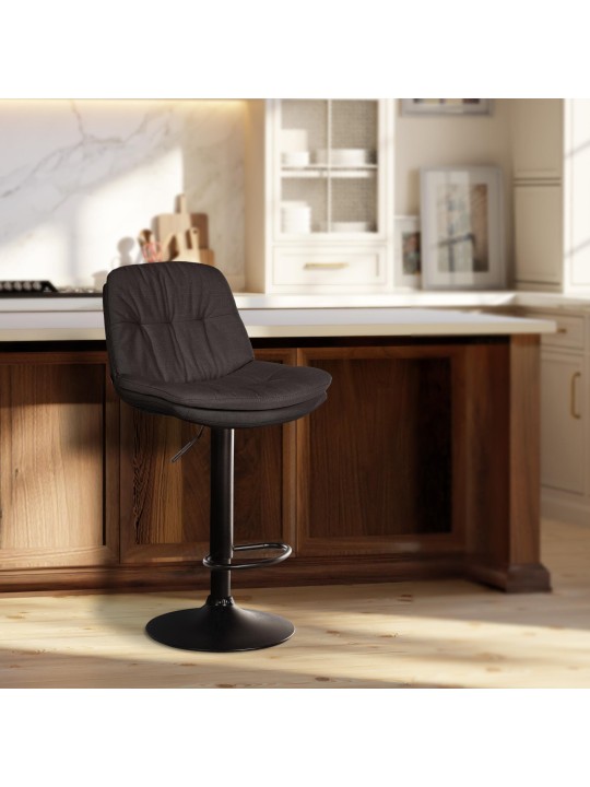 Scaun de bar Tesatura Laurel, gri închis