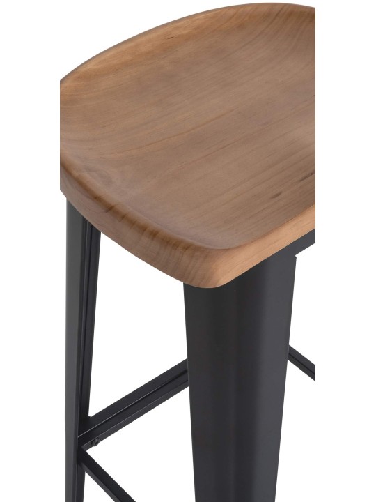 Set 2 scaune de bar Clara, negru