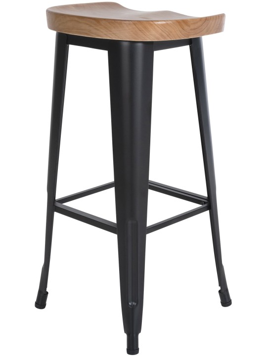 Set 2 scaune de bar Clara, negru