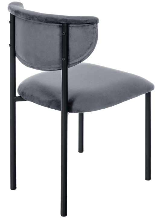 Scaun vizitator Gambell catifea, gri închis