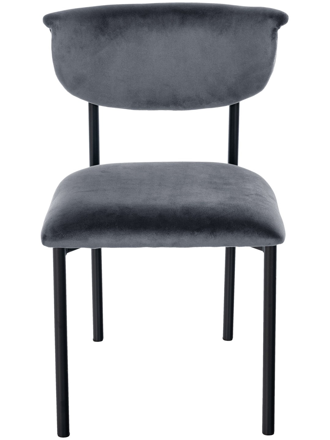 Scaun vizitator Gambell catifea, gri închis