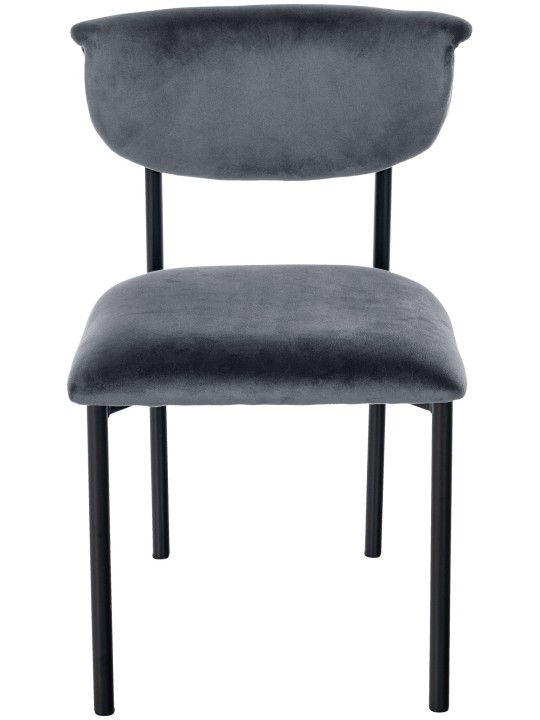 Scaun vizitator Gambell catifea, gri închis