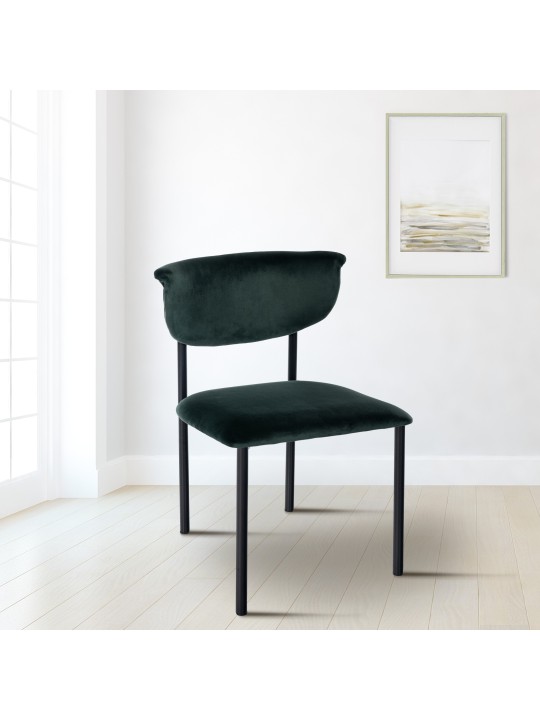 Scaun vizitator Gambell catifea, verde închis Scaun vizitator Gambell catifea, verde închis