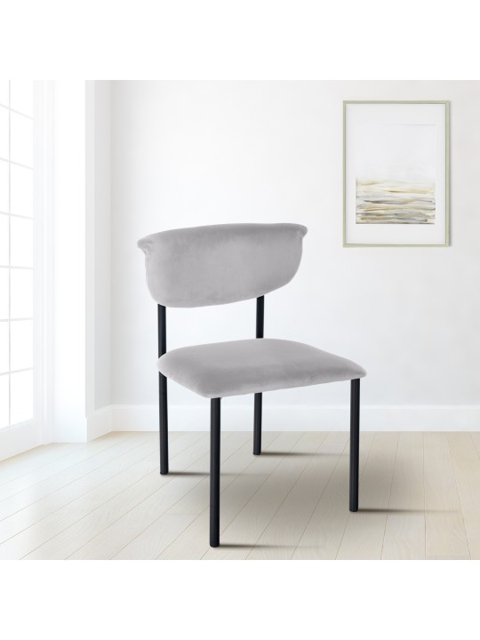 Scaun vizitator Gambell catifea, gri