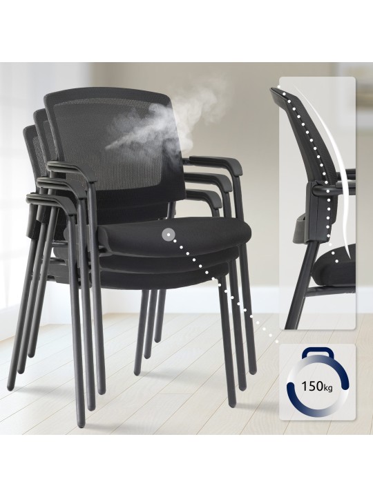 Scaun vizitator Volga, negru Scaun vizitator Volga, negru