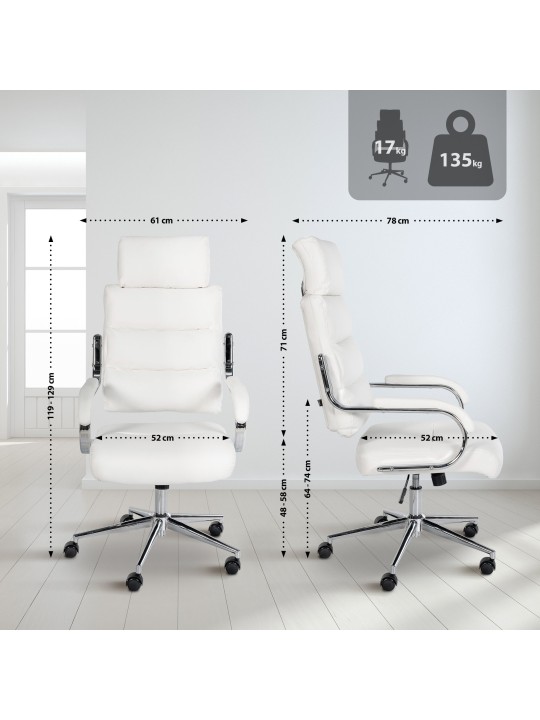 Scaun de birou Campo, alb