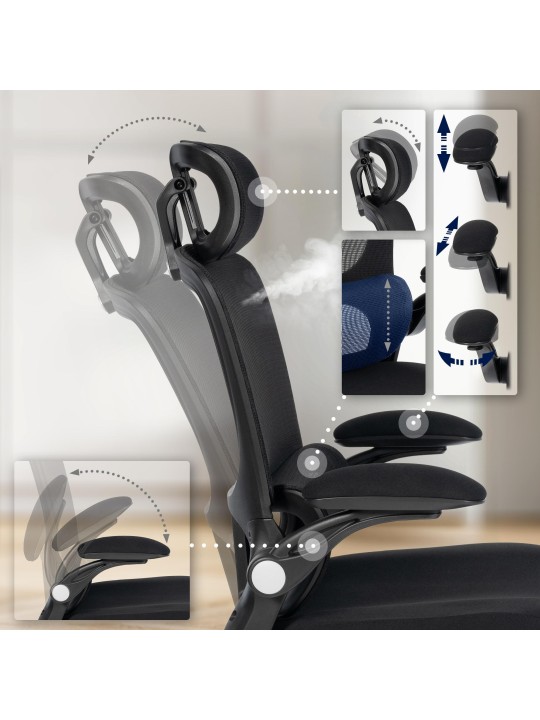 Scaun de birou Newberg, negru