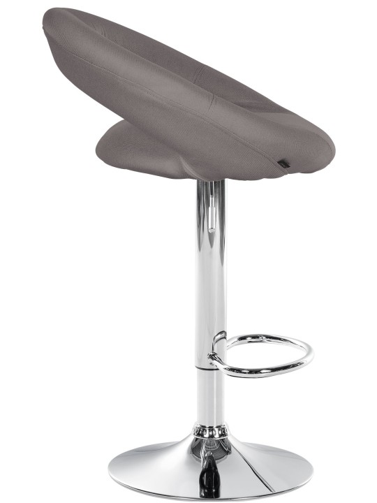 Scaun de bar Olinda stofa crom, gri
