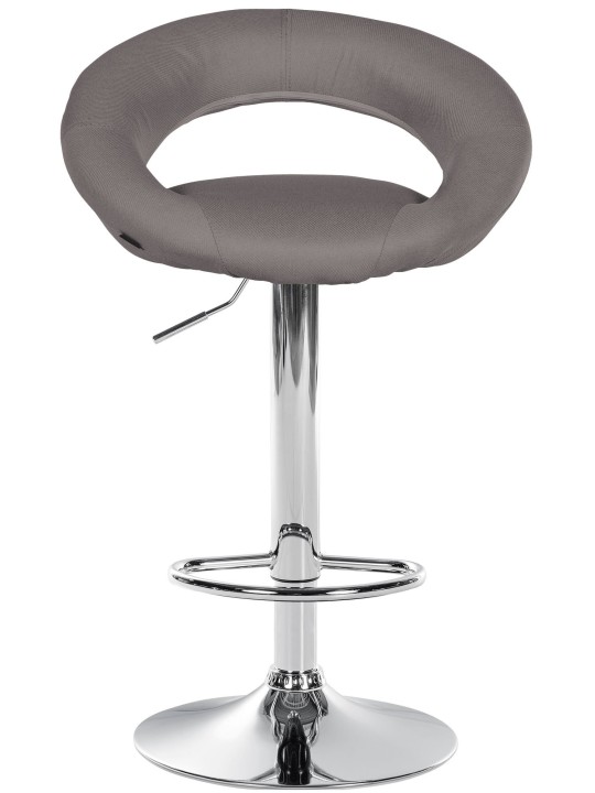Scaun de bar Olinda stofa crom, gri