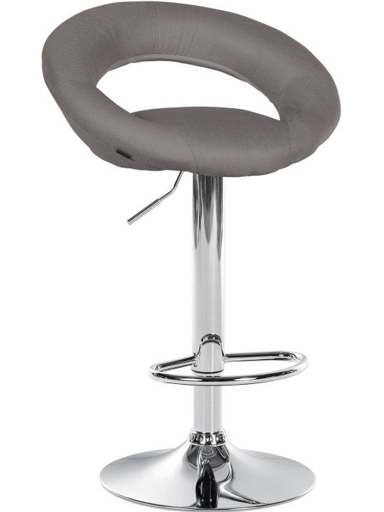 Scaun de bar Olinda stofa crom, gri