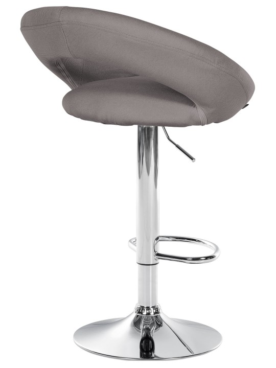 Scaun de bar Olinda stofa crom, gri