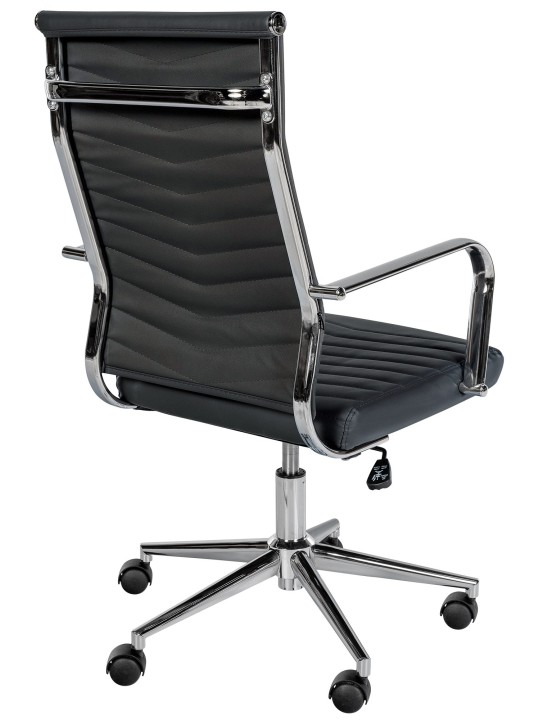 Scaun de birou Canby imitatie piele, negru