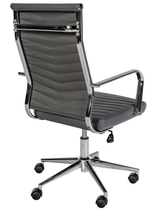 Scaun de birou Canby imitatie piele, gri