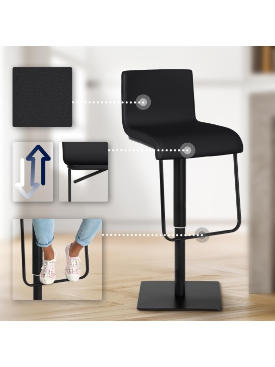 Scaun de bar Limon B, negru