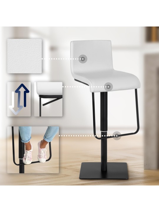 Scaun de bar Limon B, alb