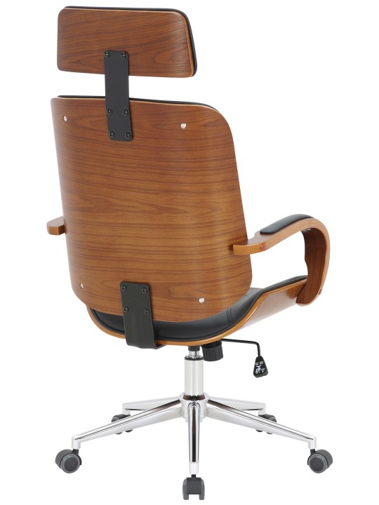 Scaun de birou Dayton, nuc/negru Scaun de birou Dayton, nuc/negru