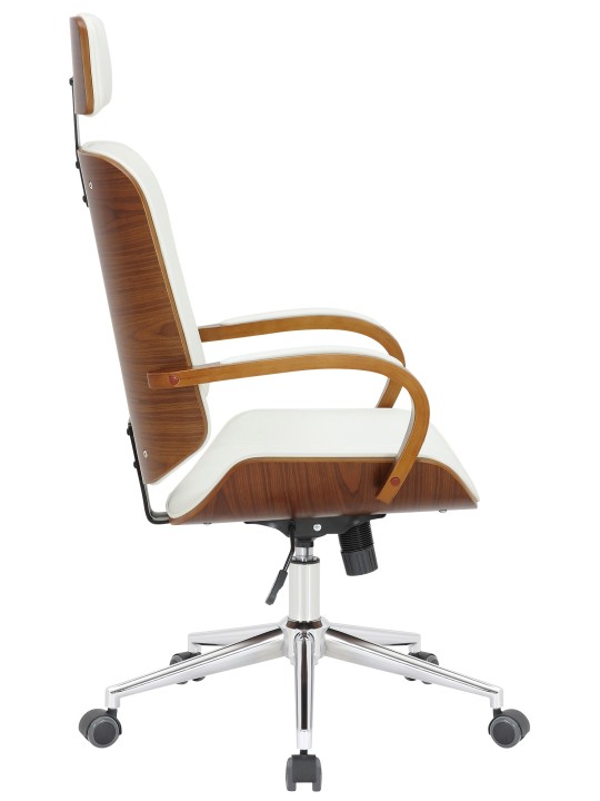 Scaun de birou Dayton, nuc/alb