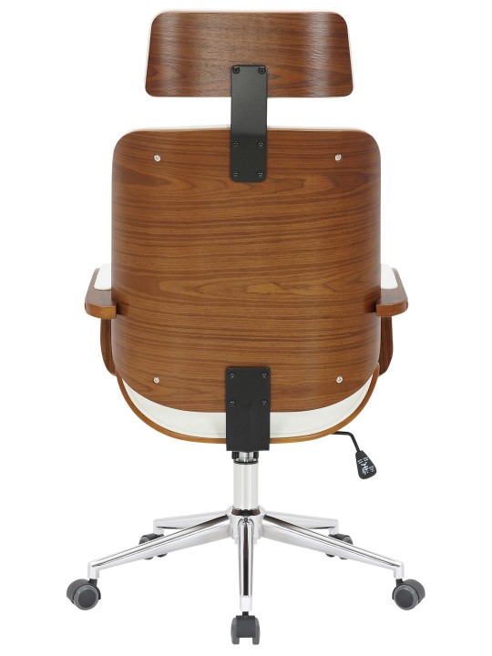 Scaun de birou Dayton, nuc/alb