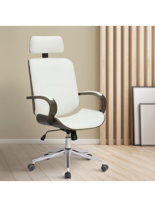 Scaun de birou Dayton gri, alb/gri