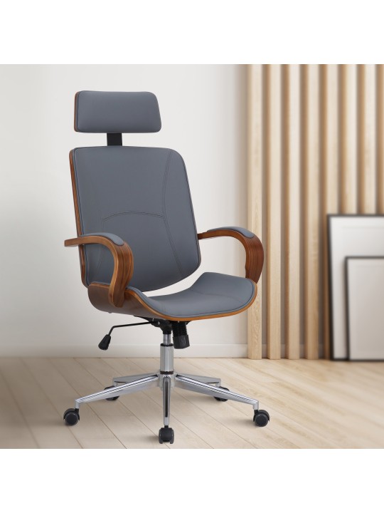 Scaun de birou Dayton, nuc/gri