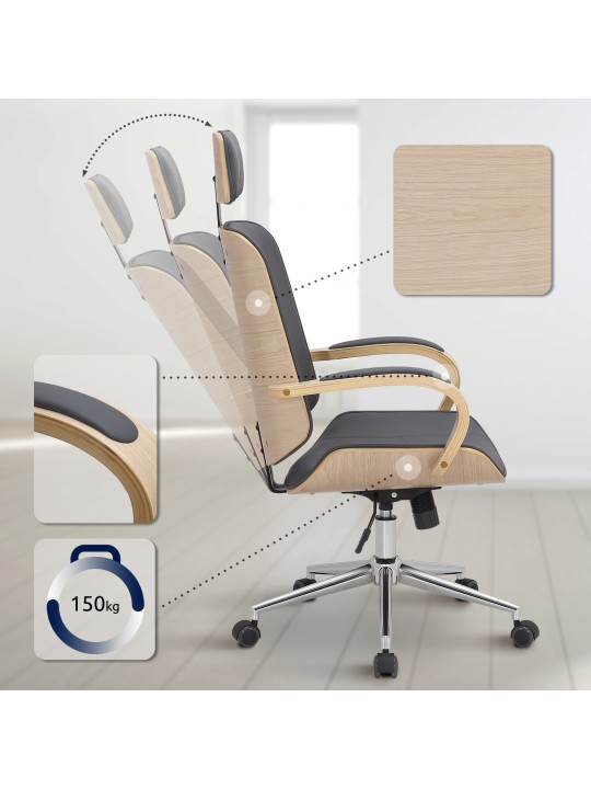 Scaun de birou Dayton, natura/grau