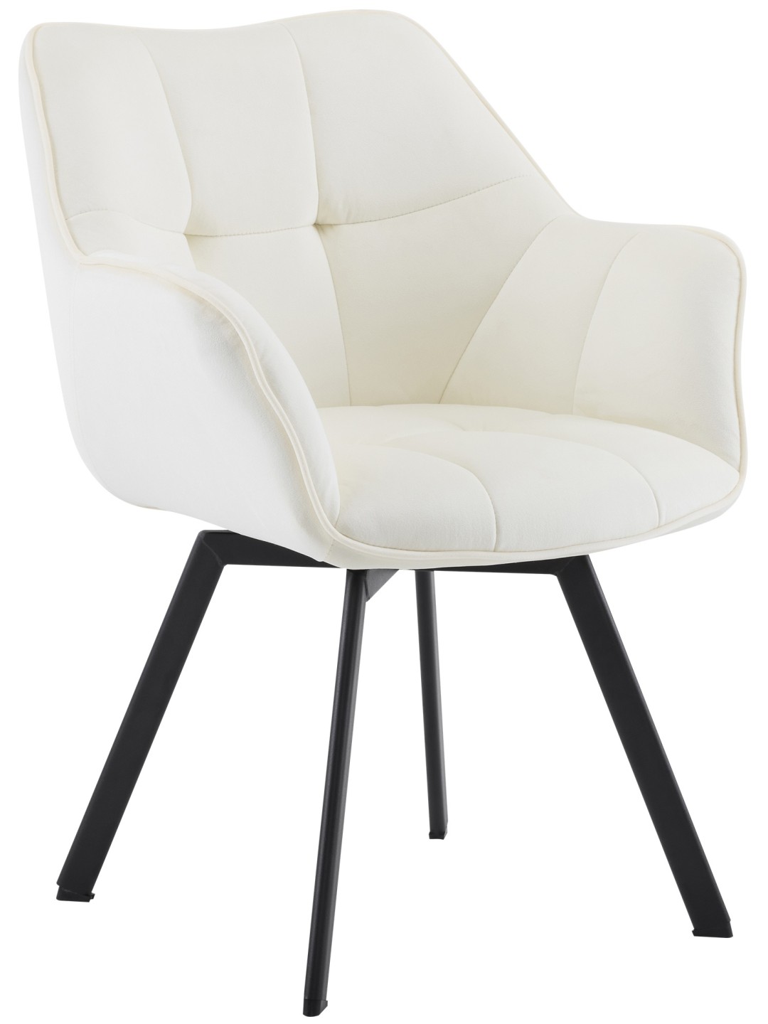 Scaun de sufragerie Jordi catifea, crem