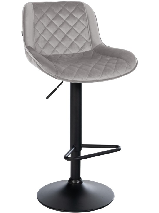 Scaun de bar Kasson catifea, gri