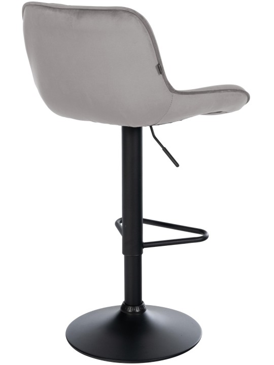 Scaun de bar Kasson catifea, gri